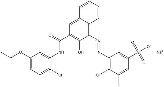 4-Chloro-3-methyl-5-[[3-[[(2-chloro-5-ethoxyphenyl)amino]carbonyl]-2-hydroxy-1-naphtyl]azo]benzenesulfonic acid sodium salt