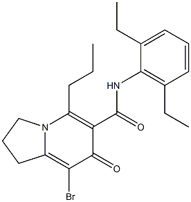 8-Bromo-1,2,3,7-tetrahydro-5-propyl-7-oxo-N-(2,6-diethylphenyl)indolizine-6-carboxamide
