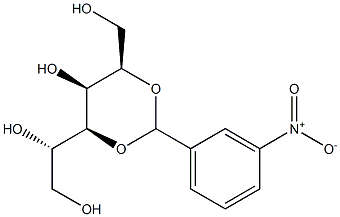 2-O,4-O-(3-Nitrobenzylidene)-L-glucitol Structure