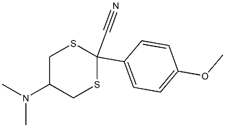 5-(Dimethylamino)-2-[4-methoxyphenyl]-1,3-dithiane-2-carbonitrile