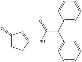 3-(Diphenylacetylamino)-2-cyclopenten-1-one Struktur