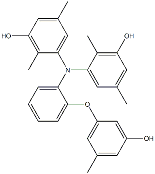 N,N-Bis(3-hydroxy-2,5-dimethylphenyl)-2-(3-hydroxy-5-methylphenoxy)benzenamine Structure