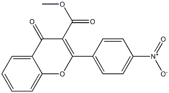2-[4-Nitrophenyl]-4-oxo-4H-1-benzopyran-3-carboxylic acid methyl ester Structure