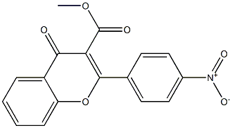 2-[4-Nitrophenyl]-4-oxo-4H-1-benzopyran-3-carboxylic acid methyl ester,,结构式