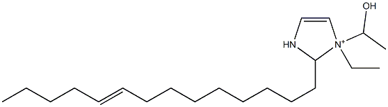 1-Ethyl-1-(1-hydroxyethyl)-2-(9-tetradecenyl)-4-imidazoline-1-ium,,结构式