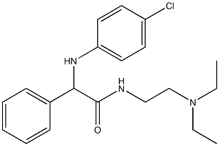 2-(p-Chloroanilino)-N-[2-(diethylamino)ethyl]-2-phenylacetamide 结构式