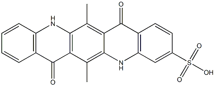 5,7,12,14-Tetrahydro-6,13-dimethyl-7,14-dioxoquino[2,3-b]acridine-3-sulfonic acid Structure