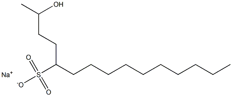 2-Hydroxypentadecane-5-sulfonic acid sodium salt Structure