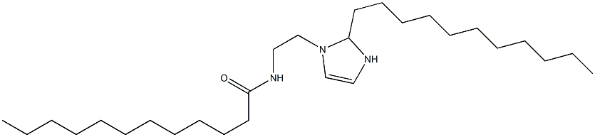 1-(2-ラウロイルアミノエチル)-2-ウンデシル-4-イミダゾリン 化学構造式