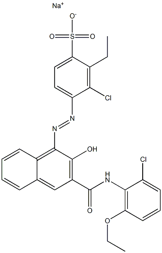 3-Chloro-2-ethyl-4-[[3-[[(2-chloro-6-ethoxyphenyl)amino]carbonyl]-2-hydroxy-1-naphtyl]azo]benzenesulfonic acid sodium salt