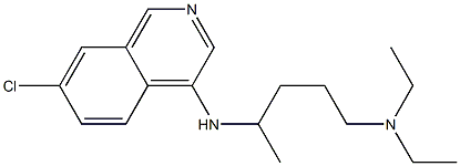 N,N-Diethyl-4-(7-chloroisoquinolin-4-ylamino)pentan-1-amine 结构式