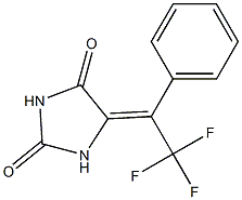 5-(1-フェニル-2,2,2-トリフルオロエチリデン)イミダゾリジン-2,4-ジオン 化学構造式