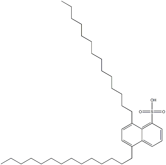 5,8-Ditetradecyl-1-naphthalenesulfonic acid Structure