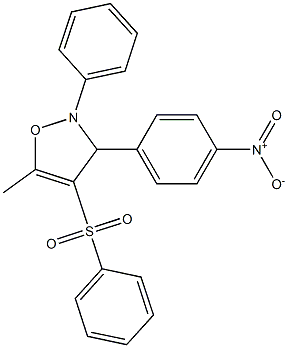 2-Phenyl-3-(4-nitrophenyl)-5-methyl-4-(phenylsulfonyl)-4-isoxazoline Struktur