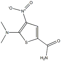 2-(Dimethylamino)-3-nitrothiophene-5-carboxamide,,结构式