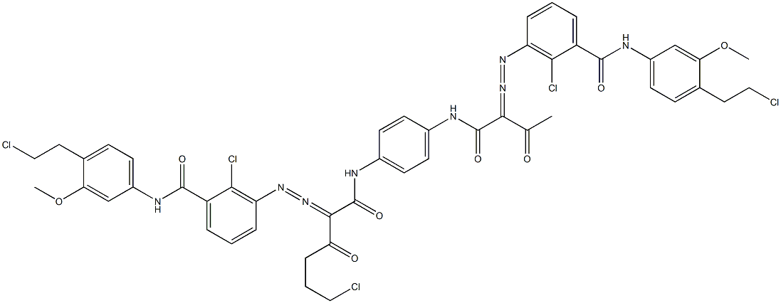 3,3'-[2-(2-Chloroethyl)-1,4-phenylenebis[iminocarbonyl(acetylmethylene)azo]]bis[N-[4-(2-chloroethyl)-3-methoxyphenyl]-2-chlorobenzamide]