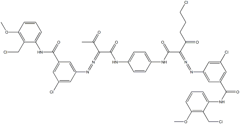 3,3'-[2-(2-Chloroethyl)-1,4-phenylenebis[iminocarbonyl(acetylmethylene)azo]]bis[N-[2-(chloromethyl)-3-methoxyphenyl]-5-chlorobenzamide]