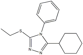 5-Cyclohexyl-4-phenyl-3-[ethylthio]-4H-1,2,4-triazole,,结构式