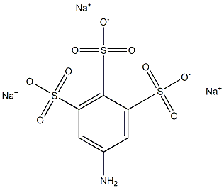 5-Amino-1,2,3-benzenetrisulfonic acid trisodium salt 结构式