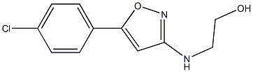 2-[[5-(4-クロロフェニル)イソオキサゾール-3-イル]アミノ]エタノール 化学構造式