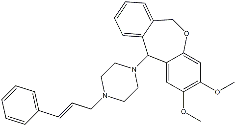 11-(4-Cinnamyl-1-piperazinyl)-2,3-dimethoxy-6,11-dihydrodibenz[b,e]oxepin