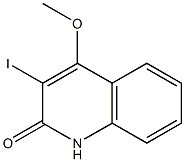 3-ヨード-4-メトキシキノリン-2(1H)-オン 化学構造式