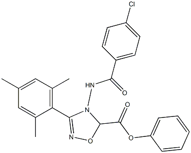 4,5-Dihydro-3-(2,4,6-trimethylphenyl)-4-(4-chlorobenzoylamino)-5-phenyl-1,2,4-oxadiazole-5-carboxylic acid