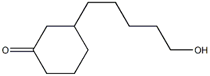 3-(5-Hydroxypentyl)cyclohexan-1-one,,结构式