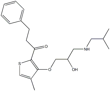  1-[3-[2-Hydroxy-3-(isobutylamino)propoxy]-4-methyl-2-thienyl]-3-phenyl-1-propanone