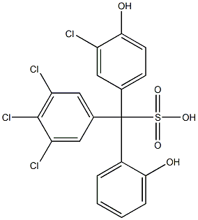 (3-Chloro-4-hydroxyphenyl)(3,4,5-trichlorophenyl)(2-hydroxyphenyl)methanesulfonic acid|