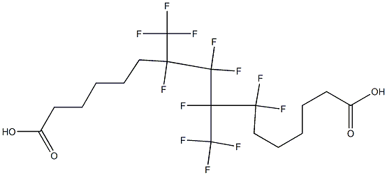 7,9-Bis(trifluoromethyl)-7,8,8,9,10,10-hexafluorohexadecanedioic acid,,结构式