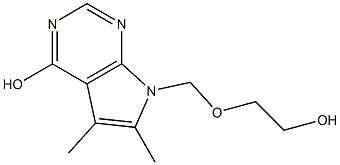 2-[[4-Hydroxy-5,6-dimethyl-7H-pyrrolo[2,3-d]pyrimidin-7-yl]methoxy]ethanol Structure