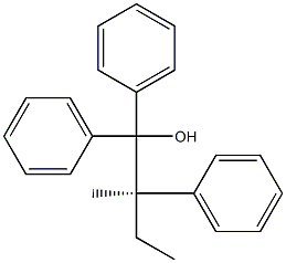 [R,(+)]-2-Methyl-1,1,2-triphenyl-1-butanol Structure