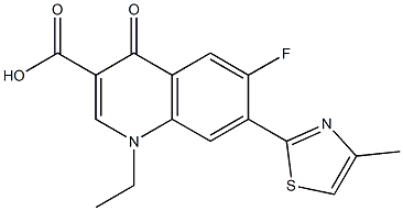 1,4-Dihydro-1-ethyl-4-oxo-6-fluoro-7-(4-methylthiazol-2-yl)quinoline-3-carboxylic acid