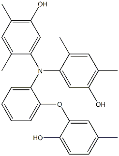 N,N-Bis(5-hydroxy-2,4-dimethylphenyl)-2-(2-hydroxy-5-methylphenoxy)benzenamine Structure