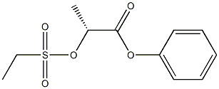 [R,(+)]-2-[(エチルスルホニル)オキシ]プロピオン酸フェニル 化学構造式