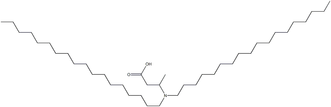 3-(ジオクタデシルアミノ)酪酸 化学構造式