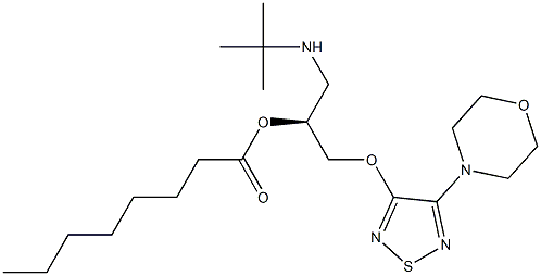 (S)-1-[(1,1-Dimethylethyl)amino]-3-[[4-(morpholin-4-yl)-1,2,5-thiadiazol-3-yl]oxy]-2-propanol octanoate|