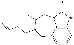 4,5,6,7-Tetrahydro-5-methyl-6-(3-butenyl)imidazo[4,5,1-jk][1,4]benzodiazepin-2(1H)-one Structure