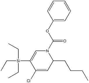 4-Chloro-1,2-dihydro-2-butyl-5-(triethylsilyl)pyridine-1-carboxylic acid phenyl ester