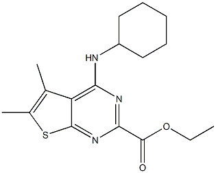 5,6-Dimethyl-4-(cyclohexylamino)thieno[2,3-d]pyrimidine-2-carboxylic acid ethyl ester