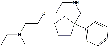 1-Phenyl-N-[2-(2-diethylaminoethoxy)ethyl]cyclopentanemethanamine Structure