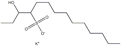 3-ヒドロキシテトラデカン-4-スルホン酸カリウム 化学構造式