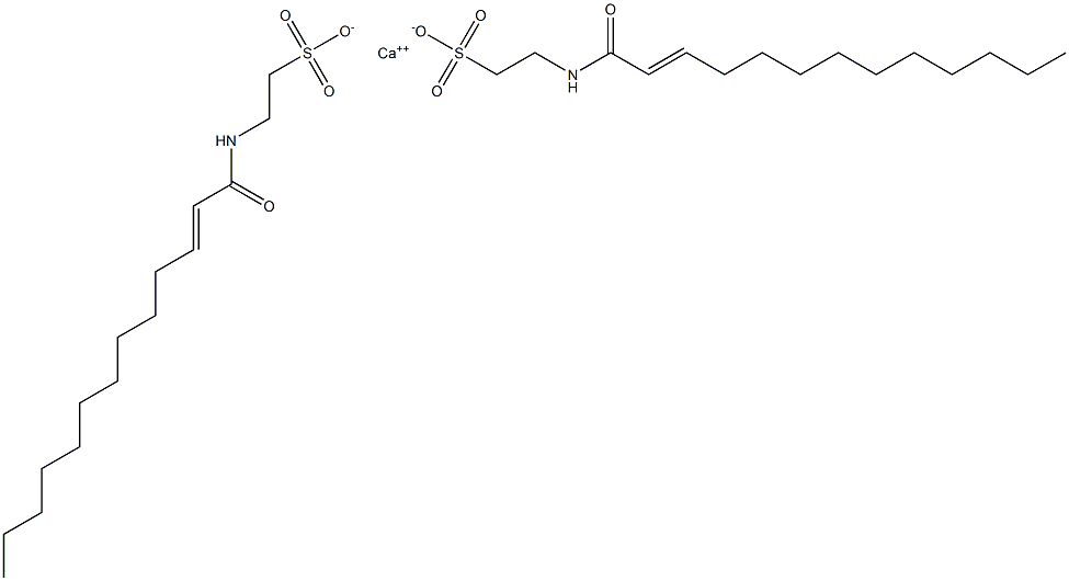 Bis[N-(2-tridecenoyl)taurine]calcium salt Structure