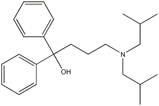 1,1-Diphenyl-4-diisobutylamino-1-butanol Struktur
