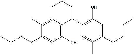 6,6'-Butylidenebis(3-butyl-4-methylphenol) Structure