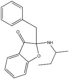 2-Benzyl-2-(1-methylpropylamino)benzofuran-3(2H)-one Struktur