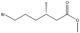 [S,(-)]-6-Bromo-3-methylhexanoic acid methyl ester 结构式