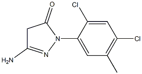 3-アミノ-1-(2,4-ジクロロ-5-メチルフェニル)-5(4H)-ピラゾロン 化学構造式