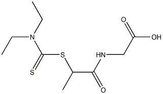 N-[2-[(Diethylthiocarbamoyl)thio]propionyl]glycine Structure